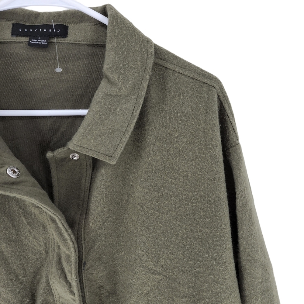 Sanctuary Women's Button Snap Collared Cropped Ja… - image 2